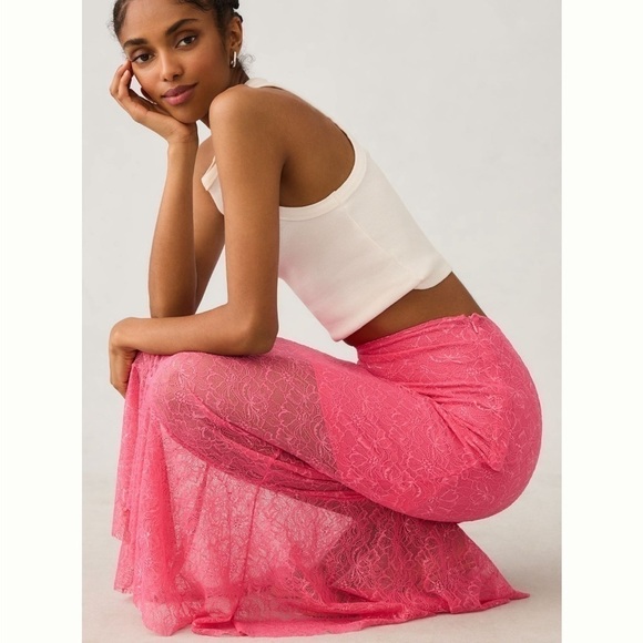 NWT Anthropologie sheer lace mermaid skirt size 12 balletcore fairycore - Picture 2 of 13